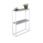 Konsoollaud ADRK Mason, valge v./hall v., 20 cm x 60 cm x 80 cm