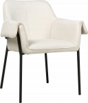 Tugitool Beliani Arla, kreemjasvalge, 63 cm x 62 cm x 82 cm