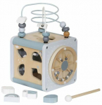 Arendav kuubik Montessori, pruun/helesinine