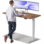 Kirjutuslaud reguleeritava k&otilde;rgusega Desktronic HomePro, 160 cm x 80 cm, 61 - 125.5 cm, hall v./p&auml;hklipuud v.