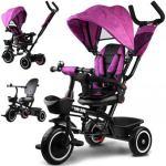 Kolmerattaline jalgratas Tiny Bike 3in1 SP0650 RO, must/roosa