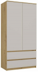 Riidekapp Malwa SS-90, ka&scaron;miir v./artisan oak, 90 cm x 50 cm x 180 cm
