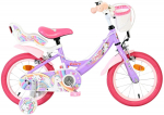 Lisaratastega laste jalgratas, laste Volare Unicorn FW M09, violetne, 14"