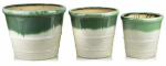 Lillepottide komplekt Mondex Evro HTYF0557, keraamiline, roheline, 3 tk
