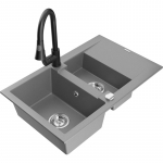 K&ouml;&ouml;givalamu koos kraaniga Mexen Gaspar, graniit, 73.7 cm x 47.5 cm x 17.7 cm, grey+black
