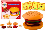 Arendav m&auml;ng Lean Toys Fast Food Hamburger, pruun v., 10 tk
