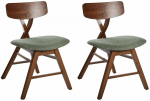 Toolide komplekt Beliani Leland, matt, pruun v./roheline v., 57 cm x 52 cm x 78 cm, 2 tk