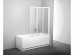 Kahjustatud pakendiga toode. Vannisein Ravak VS3 115 Rain, 114.6 cm x 140 cm, valge v./mustriga