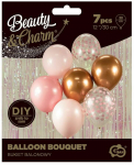 &Otilde;hupallide komplekt ovaalsed GoDan Beauty & Charm Bouquet, roosa v./vask v., 7 tk