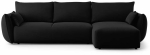 Nurgadiivan - voodi Cosmopolitan Design Matera, must v., parem, 173 x 253 cm x 86 cm