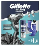 Raseerimiskomplekt Gillette Mach3 Charcoal Set with Socks, 4 tk