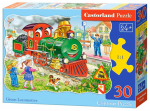Pusle Castorland Green Locomotive 30 el. B-03433-1, 32 cm x 23 cm, 30 tk, roheline v.