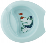 Kauss Chicco Easy Feding Plate Lion, 6+ kuud, 22 cm, plastik, helesinine v.