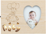 Fotoraam KPH Baby's Led Heart, 20 cm x 18 cm, hele pruun