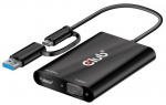 Adapter Club 3D CSV-1611 USB/USB-C male, HDMI/VGA female, must v.