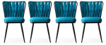 Toolide komplekt Kalune Design Kusakli 158, sinine v./must v., 43 cm x 43 cm x 82 cm, 4 tk