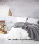 Voodikate Mijolnir Mona 157SHS5294, helehall v./roheline v., 220 cm x 240 cm