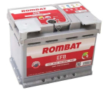 Aku Rombat EFB, 12 V, 60 Ah, 640 A
