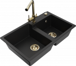 K&ouml;&ouml;givalamu Mexen Tomas, graniit, 80 cm x 50 cm x 19 cm, kuldne/must