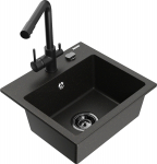 K&ouml;&ouml;givalamu Mexen Milo 6505-75-671600-70-B, graniit, 43.5 cm x 41 cm x 17.1 cm, kuldne/must