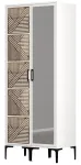 Riidekapp Kalune Design Kumsal PR, valge v., 47.5 cm x 80 cm x 201.4 cm, peegliga