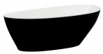 Vann, teisaldatav Besco Goya Black&White, 72 cm x 170 cm x 61 cm, valge/must