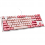 Juhtmega m&auml;nguklaviatuur Ducky One 3 Gossamer Cherry MX Speed Silver, EN, valge v./roosa v.