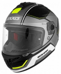 Mootorratta kiiver Axxis Draken SONAR B13, S (55-56 cm), must/kollane/hall