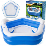 Bassein, t&auml;ispuhutav/laste Bestway BE54153, sinine v./valge v. 213 cm x 206 cm x 69 cm