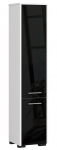Eraldi seisev vannitoakapp Akord Fin 30 2D, valge v./must v., 30 cm x 30 cm x 140 cm