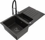 K&ouml;&ouml;givalamu koos kraaniga Mexen Matias Aster, graniit, 90 cm x 50.5 cm x 20 cm, metallic black / gold