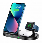 Juhtmevaba laadija Swissten, USB Type A/USB Type-C, 18.8 cm, must v., 15 W
