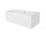 Vann, teisaldatav Besco Quadro, 165 cm x 75 cm x 55.5 cm, ristk&uuml;lik, valge