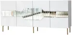 Konsoollaud Kalune Design Milan, kuldne v./valge v., 180 cm x 40 cm x 80 cm