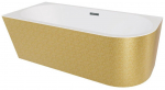 Vann, teisaldatav Besco Zoya Glam Gold, 150 cm x 75 cm x 58 cm, vasakpoolne, kuldne/grafiit