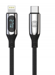 Juhe Forever LCD Lightning, USB Type C, 1 m, must v.