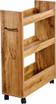 Ratastega riiul Kesper Sonoma Oak, pruun v., 60 cm x 22 cm x 78 cm
