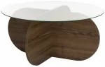 Kohvilaud Nordure Aeris, l&auml;bipaistev v./pruun v., 75 cm x 75 cm x 35 cm