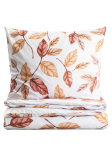 Voodipesukomplekt Homla Leafy 241558, pruun/valge, 200 x 220 cm
