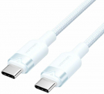 Juhe Vention TRDSF, 2 x USB Type-C, 100 cm, helesinine v., 60 W
