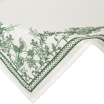 Laudlina ruudukujuline Summer 14, valge v./roheline v., 90 x 90 cm