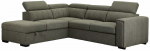 Nurgadiivan - voodi Home4you Odelia-2 LC, heleroheline v., vasak, 256 x 218 cm x 99 cm