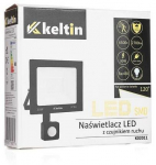 Prožektor liikumisanduriga, seinakinnitus Keltin K02011, 30 W, 2400 - 3000 lm, 4500 &deg;K, IP66, must v.