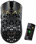 Juhtmevaba m&auml;nguhiir Attack Shark R5 Ultra, 2.4 ghz / bluetooth / usb, must v.