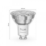 Lambipirn Philips Hue LED, GU10, valge v., GU10, 4.7 W, 345 lm, 3 tk