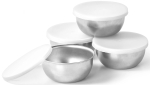 Toiduainekarbi komplekt Kinvara 11523, 0.13 l, 9 cm x 9 cm, valge v./h&otilde;be v., 3 tk