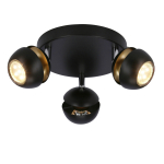 Valgusti lagi Candellux Lighting Boni 98-66602, GU10, 3 x 3 W, must v. / must v.