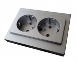 Pistikupesa 2-ne Liregus Epsilon IKL16-405 E/MT, maandusega, metall v.