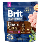 Kuiv koeratoit Brit Premium By Nature Adult S, kanaliha, 1 kg