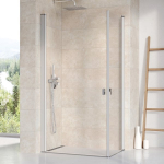 Du&scaron;ikabiin Ravak Chrome CRV1-90 1QV70U01Z1, ruudukujuline, aluseta, 90 cm, satiin v./karastatud